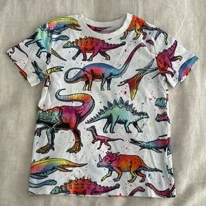 Next Direct Tie dye/Paint splatter dinosaur Short Sleeve 5YO